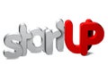 3D Word Start Up over white background. Royalty Free Stock Photo