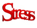 3D Word Stress on white background