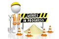 3D works in progress concept Royalty Free Stock Photo