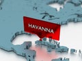 3d world map sticker - City of Havanna