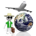 3D world travel concept Royalty Free Stock Photo