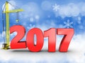 3d 2017 year with crane