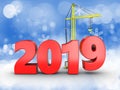 3d 2019 year sign