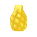 3D yellow chewy jelly candy with sweet and sour pineapple flavor