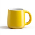 3D Yellow Coffee Mug with White Interior Royalty Free Stock Photo