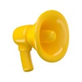 3d yellow megaphone realistic icon