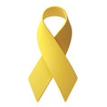 3d Yellow ribbon awareness Adenosarcoma, Bladder Bone Cancer, Endometriosis, Sarcoma, Spina Bifida illustration