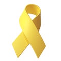 3d Yellow ribbon awareness Adenosarcoma, Bladder Bone Cancer, Endometriosis, Sarcoma, Spina Bifida illustration