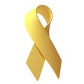 3d Yellow ribbon awareness Adenosarcoma, Bladder Bone Cancer, Endometriosis, Sarcoma, Spina Bifida illustration