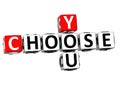 3D You Choose Crossword Royalty Free Stock Photo