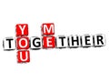 3D You Me Together Crossword Royalty Free Stock Photo