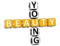 3D Young Beauty Crossword Royalty Free Stock Photo