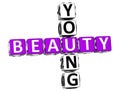 3D Young Beauty Crossword Royalty Free Stock Photo