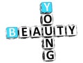 3D Young Beauty Crossword Royalty Free Stock Photo
