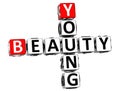 3D Young Beauty Crossword Royalty Free Stock Photo