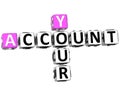 3D Your Account Crossword Royalty Free Stock Photo