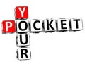 3D Your Pocket Crossword cube words Royalty Free Stock Photo