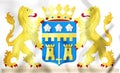 3D Zaltbommel coat of arms Gelderland, Netherlands.