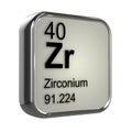 3d Zirconium element design Royalty Free Stock Photo