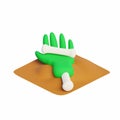 3D Zombie Hand - Halloween Illustration or Icon Pack Royalty Free Stock Photo