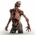 Realistic 3d Zombie Character On White Background Royalty Free Stock Photo