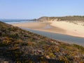 Da Cerca river in Aljezur in Alentejo Royalty Free Stock Photo