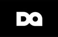 DA D A black white bold joint letter logo
