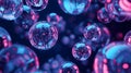 Abstract Neon Digital Spheres Royalty Free Stock Photo