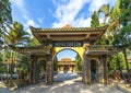 View in fron of Truc Lam monastery is an ancient temple