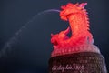 Da Nang Dragon Bridge breathing fire show in Danang, Vietnam Royalty Free Stock Photo