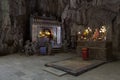 Shrine inside of the Huyen Khong Cave in Da Nang