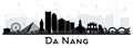 Da Nang Vietnam City Skyline Silhouette with Black Buildings Iso