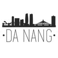 Da Nang Vietnam. City Skyline. Silhouette City. Design Vector. Famous Monuments.