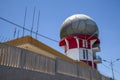 Spherical antennas, for receiving multiple satellites, dome radar antenna Royalty Free Stock Photo