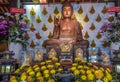 Central Buddha statue at Chua An Long Pagoda, Da Nang Vietnam