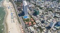 Da Nang, VIETNAM - May 02, 2018: View of Vo Nguyen Giap street and buildings near the Central beach and the sea