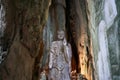 DA NANG, VIETNAM - NOVEMBER 22, 2019: Buddha Statue in cave at Marble mountains, Da Nang, Vietnam