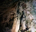 DA NANG, VIETNAM - NOVEMBER 22, 2019: Buddha Statue in cave at Marble mountains, Da Nang, Vietnam