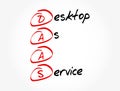 DAAS - Desktop As A Service acronym, technology concept background Royalty Free Stock Photo