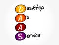 DAAS - Desktop As A Service acronym, technology concept background Royalty Free Stock Photo