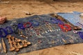 Daasanach tribe-made souvenirs for sale in their village near Omorate, Ethiop