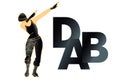 DAB dance, t shirt. Vectorn Royalty Free Stock Photo
