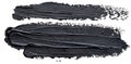 Dabs narrow and wide template black oil paint brush stroke Royalty Free Stock Photo