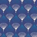 Dabu indigo abstract floral seamless pattern Royalty Free Stock Photo