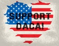 Daca Protest For Dreamers Deal Road To Citizenship - 2d Illustration