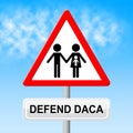 Daca Protest For Dreamers Deal Road To Citizenship - 2d Illustration