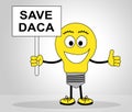 Daca Protest To Save Dreamers Deal Road To Citizenship - 2d Illustration