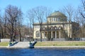 Dacha of Prince of Oldenburg on Kamenny Island, embankment of Malaya Nevka River, St. Petersburg, Russia