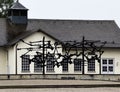 Dachau concentration camp. Memorial sculpture by Nandor Glid in memory of the prisoners who died in the camp.