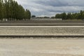 Dachau Concentration Camp. Sites of barrack buildings today. Dachau Concentration Camp Royalty Free Stock Photo